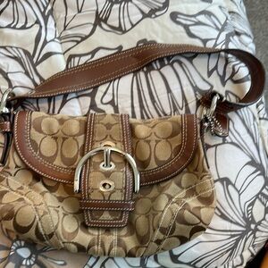 Coach Brown Signature Shoulder Bag
